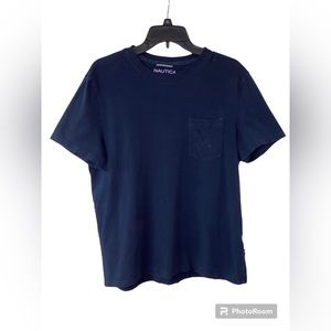 Nautica Men’s Medium Classic Fit Dark Blue Pocket T-Shirt